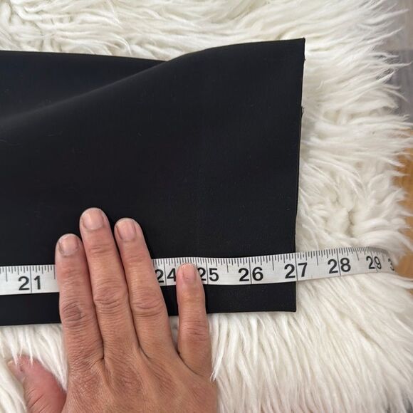 LOFT Stretch Black Track Pants with Gold Zipper Size 10 - Picture 6 of 12